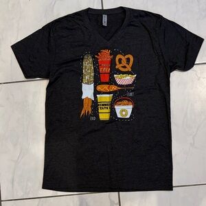 Minnesota State Fair Food Black Graphic V-Neck Tee
